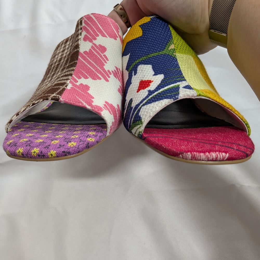 Charlotte Stone Patchwork Slide Sandals - Multico… - image 6